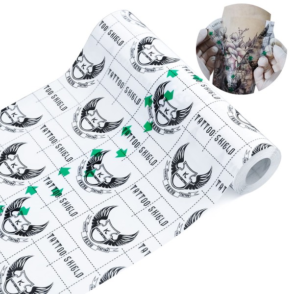 Tattoo Aftercare Waterproof Bandage Transparent Film Dressing Second Skin Healing Protective Clear Adhesive Bandages Tattoo Supplies 6"x1 Yard KeyEntre Tattoo Bandage Roll (15CM-1M)