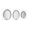3pcs Stainless Steel Dessert Tray Mirror Polishing Process Snack Jewelry