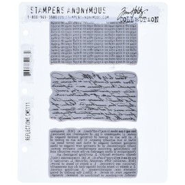 Stampers Anonymous Tim Holtz Cling Rubber Stamp Set, Reflections