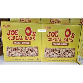 Trader Joe OS Cereal Bars Peanut Butter 4.23oz 120g (Two Boxes)