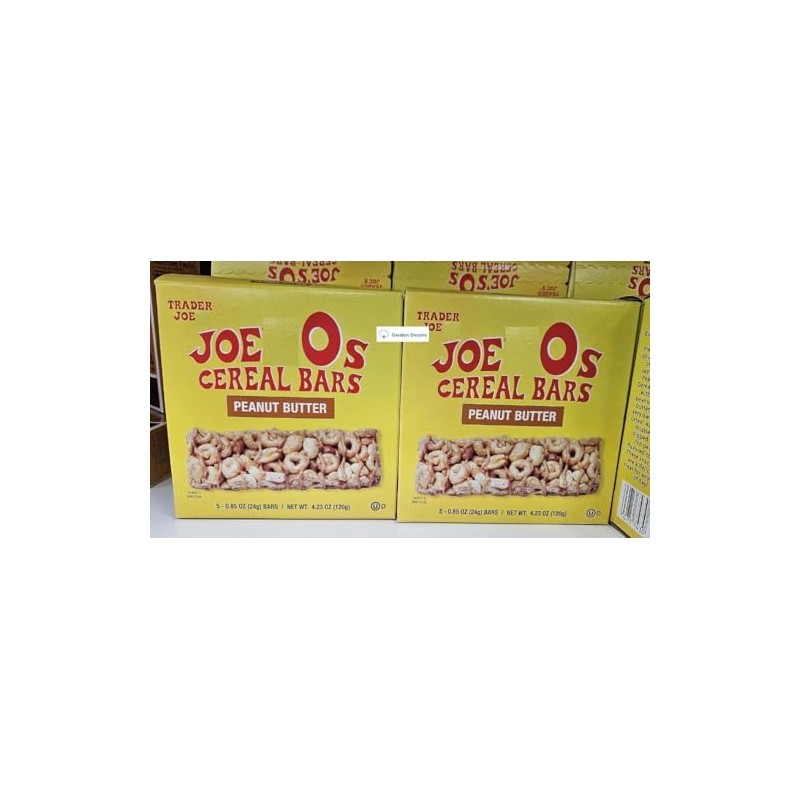 Trader Joe OS Cereal Bars Peanut Butter 4.23oz 120g (Two