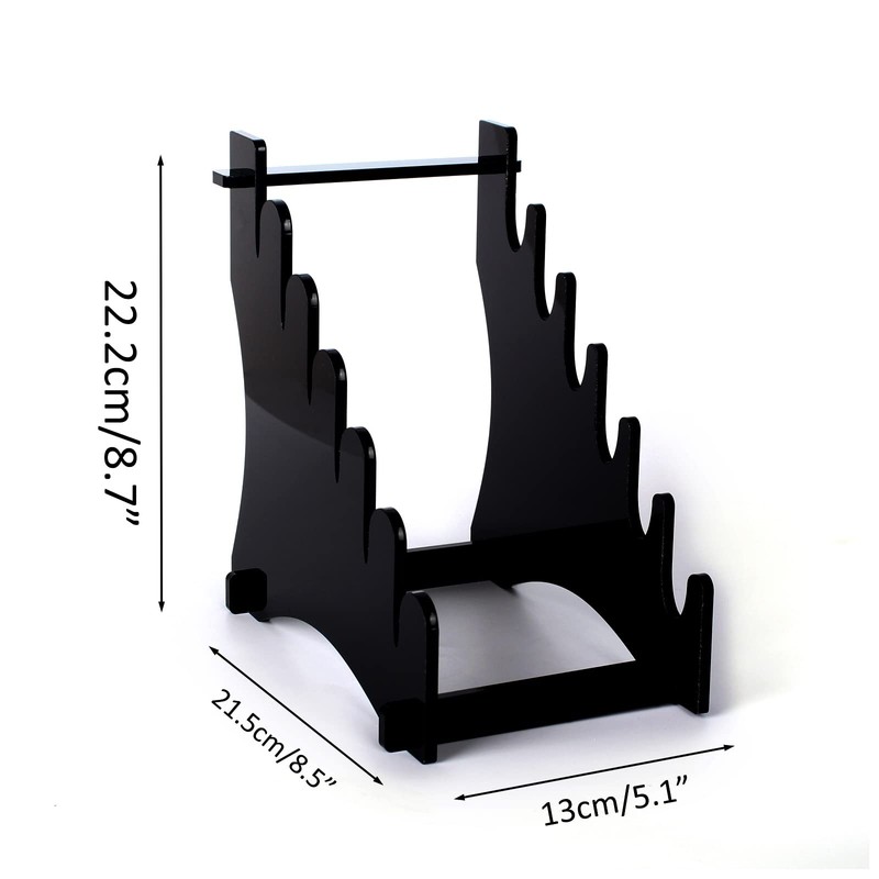 WLSANX Knife Display Stand,Acrylic Desktop Knife Holder Holds 6 Knives