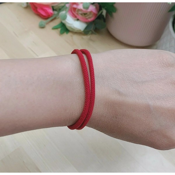 Lucky Brand 3ml Lucky Wine Red String Bracelets Double Adjustable