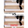 FINEHOUS 32"x4" Non-Slip Stair Treads Tape (15-Pack) - Clear Anti-Slip