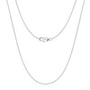 HAIAISO 925 Sterling Silver Lobster Clasp Box Chain Necklace 1.5mm