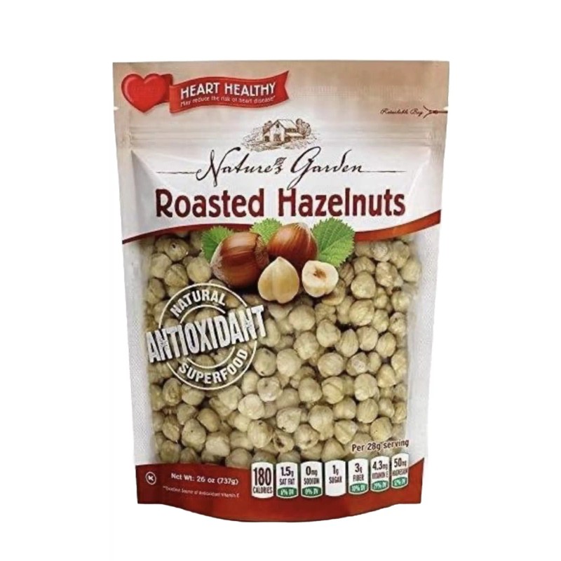 Nature’s Garden Roasted Hazelnut Kernels Net. Wt. 26 oz/737 Gram