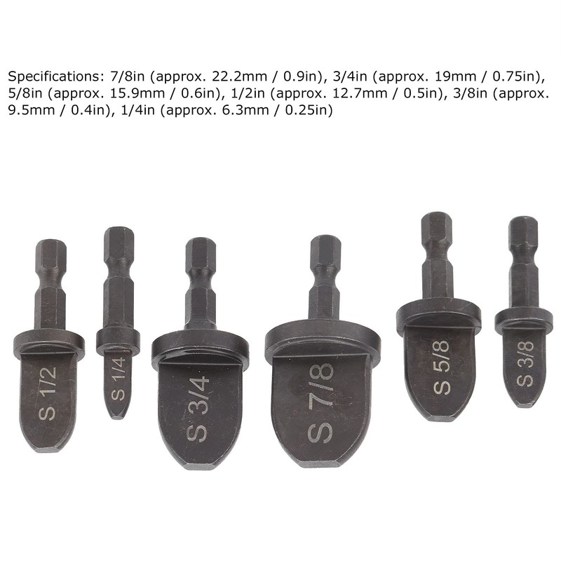 Pipe Expander, 6 Pieces Pipe Expander Bearings Steel Hex Handle