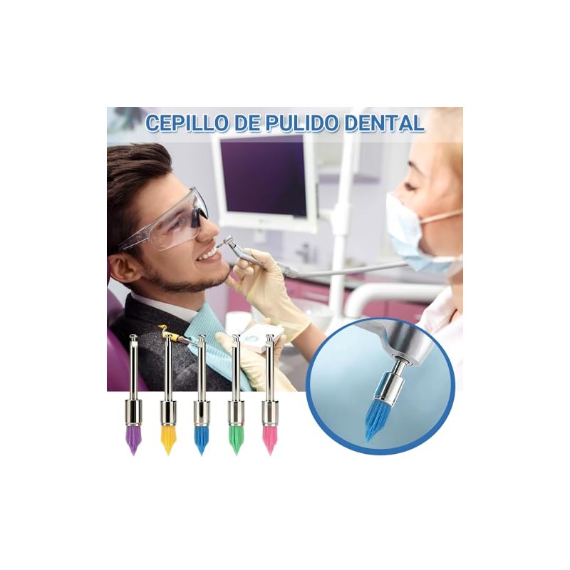 Cepillos de Pulido Dental, Cepillo para Pulir Dientes de Nylon