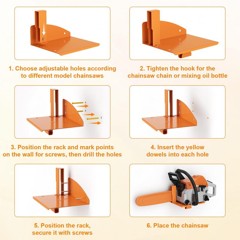 FLEXI RODS Chainsaw Holder, Chainsaw Wall Mount for Stihl MS250,