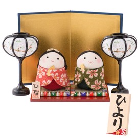 雛人形 ひな人形 コンパクト ミニ ちりめん おくるみおぼこ雛 名入れ 名前木札(別送)つき Ｓ 紅赤 (FUN fun)