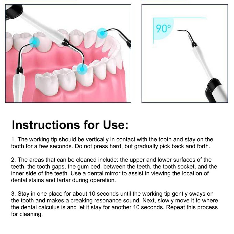Plaque Remover for Teeth Cleaning with LED 4 Adjustable Modes