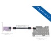 10Gtek Internal Mini SAS HD SFF-8643 Cable, With Sideband, 0.3