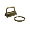 25 Key Fob Hardware with Key Rings Sets - 1"