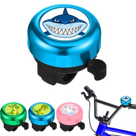 Bicycle Bell Children, Bicycle Bell Children Boys Girls Bell Bicycle Children Bell Balance Bike Mini Loud Bicycle Bell for Scooter, Children's Bike, Children's Balance Bike, Mountain Bike Blue Shark