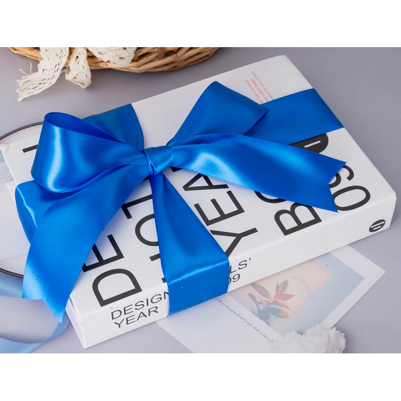 YASEO YASEO 2 Inch Royal Blue Solid Satin Ribbon, 50