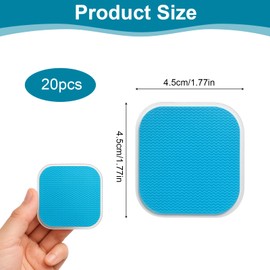 tiyiyok 20 Stück Ersatzsets Gel Pads, 45 x 45 mm Elektroden Pads für Bauchtrainer, Gel Ersatzfolie, Gel Pads Elektrische, für EMS-Trainer Bauchmuskeltraining