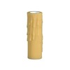 B&P Lamp® 4" Tall Extra Wide Gold Polybeeswax Candle Cover