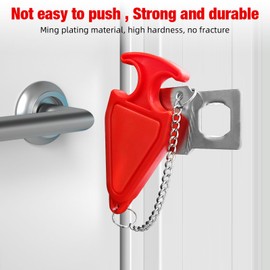 Portable Door Lock Home Security Door Lock Travel Lockdown Locks for Additional Safety and Privacy Perfect for Traveling Hotel Home Apartment College,2 Pack