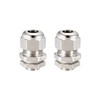 sourcing map 2Pcs M8 Cable Gland Metal Waterproof Connector Wire
