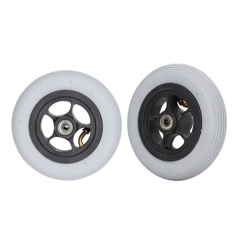 6in Electric Wheelchair Wheel Noiseless Aluminum Alloy Hub Rubber Inflatable