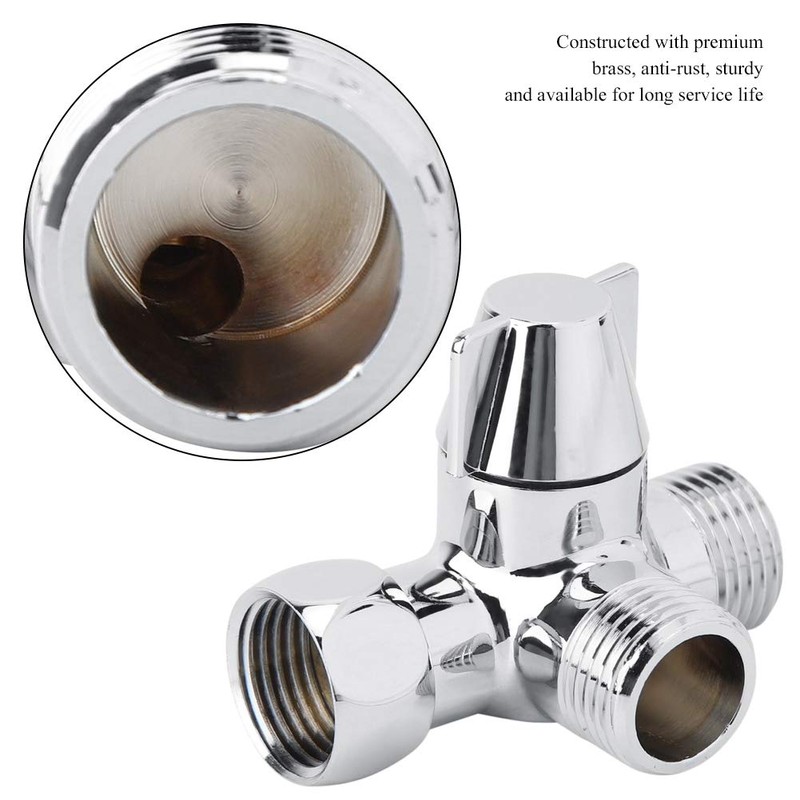 VIFERR 3 Way Diverter Valve, 1/2 Inch Shower Adapter Diverter