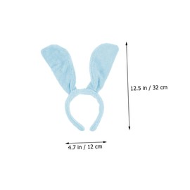 FOMIYES 2Pcs Bunny Ear Headband Plush Rabbit Ear Hairband Party Costume Accessory for Women Birthday Masquerade Themed Celebration