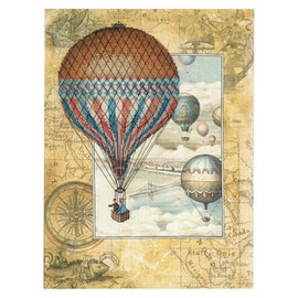 RIOLIS Around The World Counted Cross Stitch Kit-11.75"X15.75" 14 Count, Red