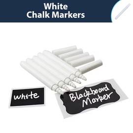 Pipestation Chalk Pens White – White Paint Liquid Chalk Paint – White Chalk Pens for Blackboards – White Chalk Pen Chalk Markers – Chalk Marker Glass Markers Window Markers Chalk Board Pens (1)