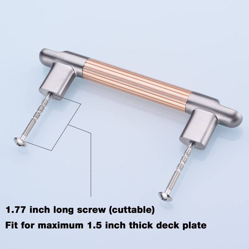 TRUSTMI Cabinet Pulls 10 Packs 4-Inch Hole Center Solid Metal