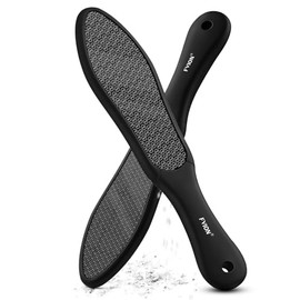 FVION FVION Double-Sided Nano Glass Foot File for Callus Remover - Highly Effective Hard and Dead Skin Remover for Cracked Heels and Dry Skin (Black)