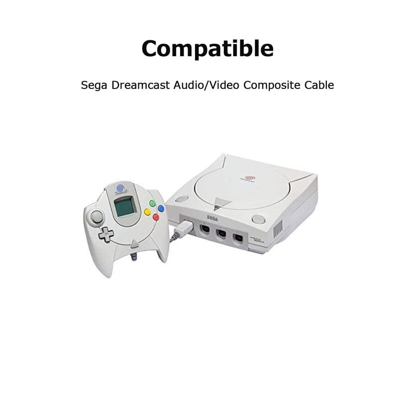 YTFGGY AV Cable for Sega Dreamcast, 1.8M, Black, S-Video &