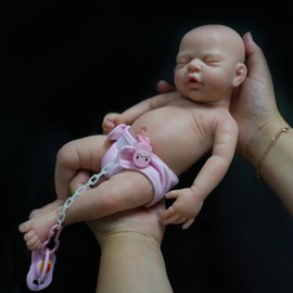 Mire & Mire Reborn Baby Dolls 12" Micro Preemie Full Body Silicone Baby Doll Realistic-Newborn Baby Dolls Girl That Look Real Sleeping Baby Doll-1