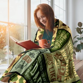 HCDER Grandpa Gifts: 60"x50" Blanket - Perfect for Grandpa's Birthday, Father's Day, Christmas & Anniversary