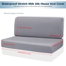 WEGREAT WEGREAT Wohnwagen Sitzbezge Set 2 Stck Wohnwagen Sitzpolster Bezug, Wohnwagen Polster, Camper-Kissenbezge Wohnmobil Esstischkissenbezge fr Reisemobilsitz, Anh?nger Silber Grau