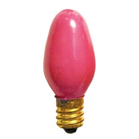 Bulbrite 7C7P 7W C7 Christmas Light, Ceramic Pink