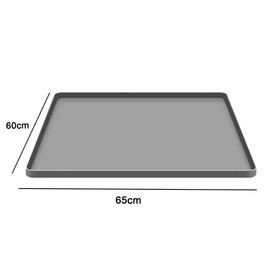 Fenteer Floor Mat for the Fridge, Drip Tray, Reusable, Non-Slip, Versatile, Floor Mat for the Fridge, Grey, 65 x 60