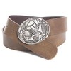 Real Leather Belt (Belt Costume Belt, Deer, Brown, Belt Adjust