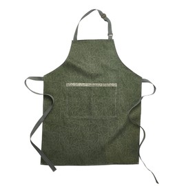 Ulster Weavers Sperrin Cotton Apron - Minimalist Geometric Design in Moss Green, Green