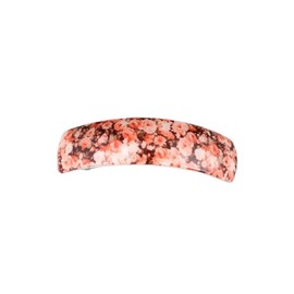 Perfect Hairstyle with Our Hair Accessories - Coral Brwn Barrette Floral Flowers Rectangle Plastic Curved Hair Clip 3.25" Long Fashionable Hair Accessory Hair Jewelry Accessories for Lady Women