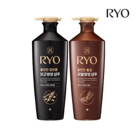 려 홍진단 검은콩 두피강화 샴푸 820ML + 려 홍진단 홍삼 모발영양 샴푸 820ML Ryo Hongjindan Black Soybean Scalp Strengthening Shampoo 820ML + Ryo Hongjindan Ginseng Hair Nourishing Shampoo 820ML