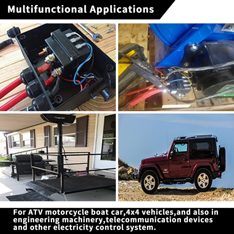 Gtouse Winch Solenoid Relay, 12V 250A Badlands Winch Solenoid Contactor