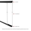 4 Ft. Long Black Plastic Sliding Door Track Set for