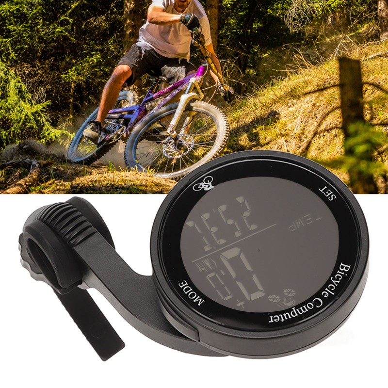Bike Computer Speedometer Thermometer Clock Large Screen Clear Handwriting Waterproof