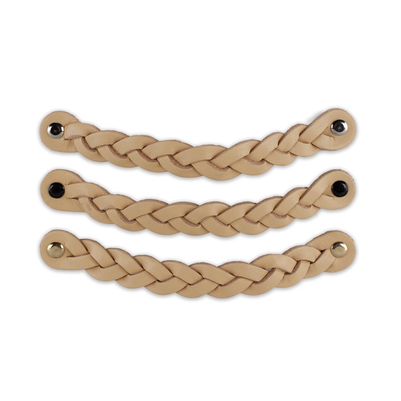 Brute Strength - Leather Drawer Pulls - Braided - Natural