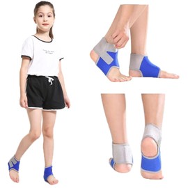 ITODA Children's Sport Ankle Support Lightweight Adjustable Ankle Guard Ankle Strap Thin Ankle Pad Breathable Ankle Guard Ankle Protector For Spains Arthritis