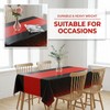 Preocea 6 Pack Black and Red Tablecloth Party Decorations, 137