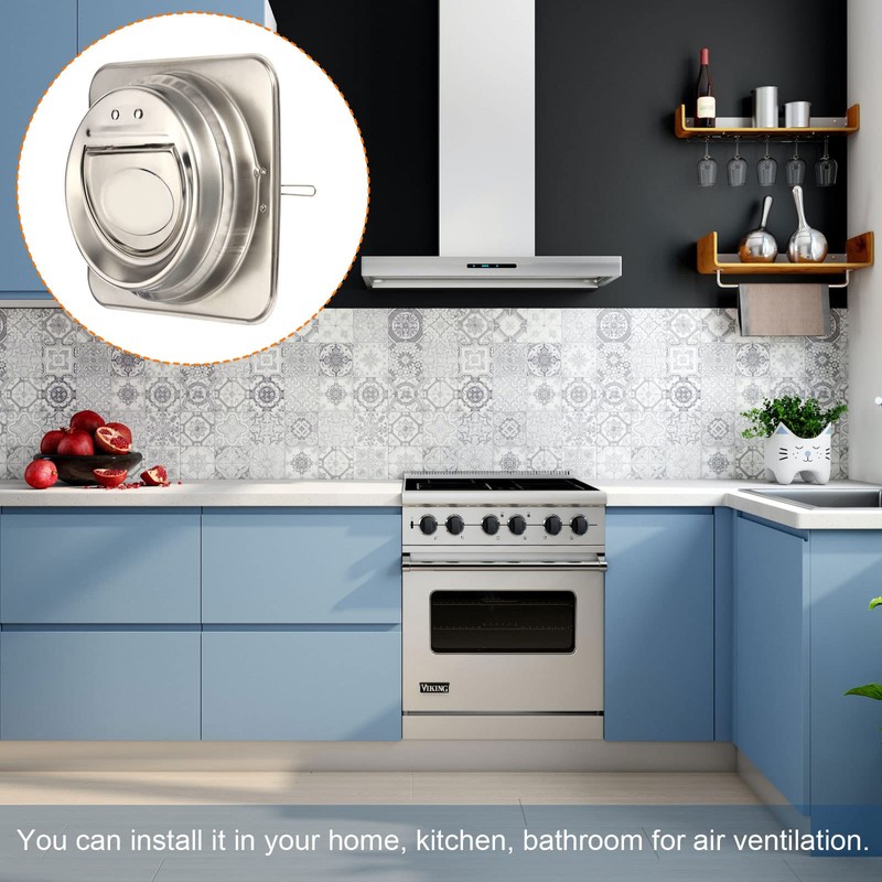 PATIKIL 7" to 6" Backdraft Damper with Ducting Hose Clamp,