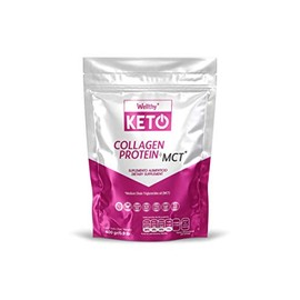 Wellthy Colágeno KETO Hidrolizado 400g reforzado con MCT 100% de Coco. Colágeno Hidrolizado Brasileño, MCT Importado, Gluten Free, NON GMO, KETO Friendly, Paleo Safe, Sugar Free, Bottle Free.