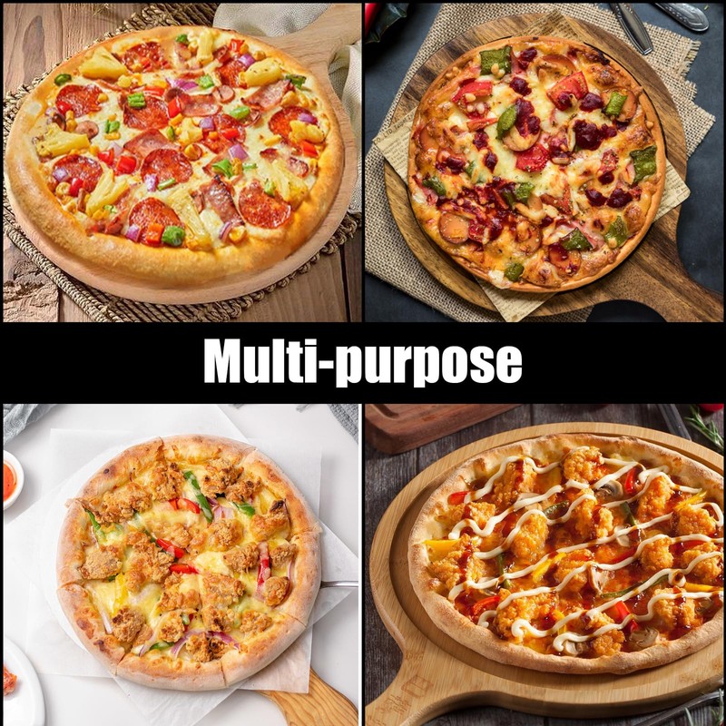 ASelected 3Pcs Pizza Pan, 33Cm,12.9 Inches Non Stick Dishwasher Safe