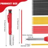 Carpenter Pencils, Construction Mechanical Pencils, Solid Refill Long Nose Deep